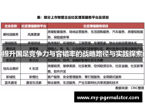 提升国足竞争力与容错率的战略路径与实践探索